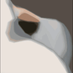 A moving abstraction generated from ConvNetJS and processed with butterflow